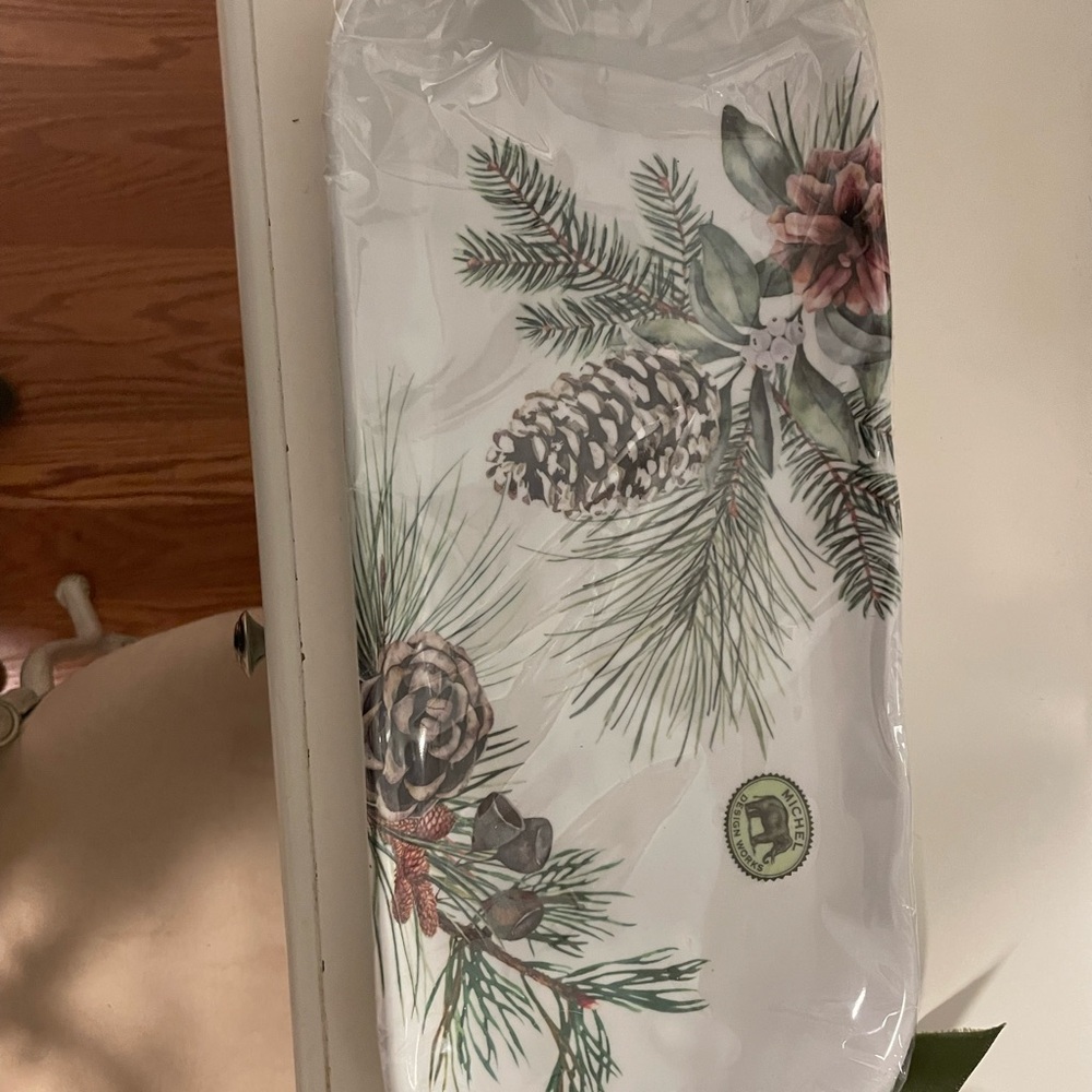 White Spruce Christmas Melamine Accent Tray Brand New!!
